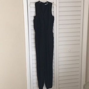 Halogen silky black jumpsuit